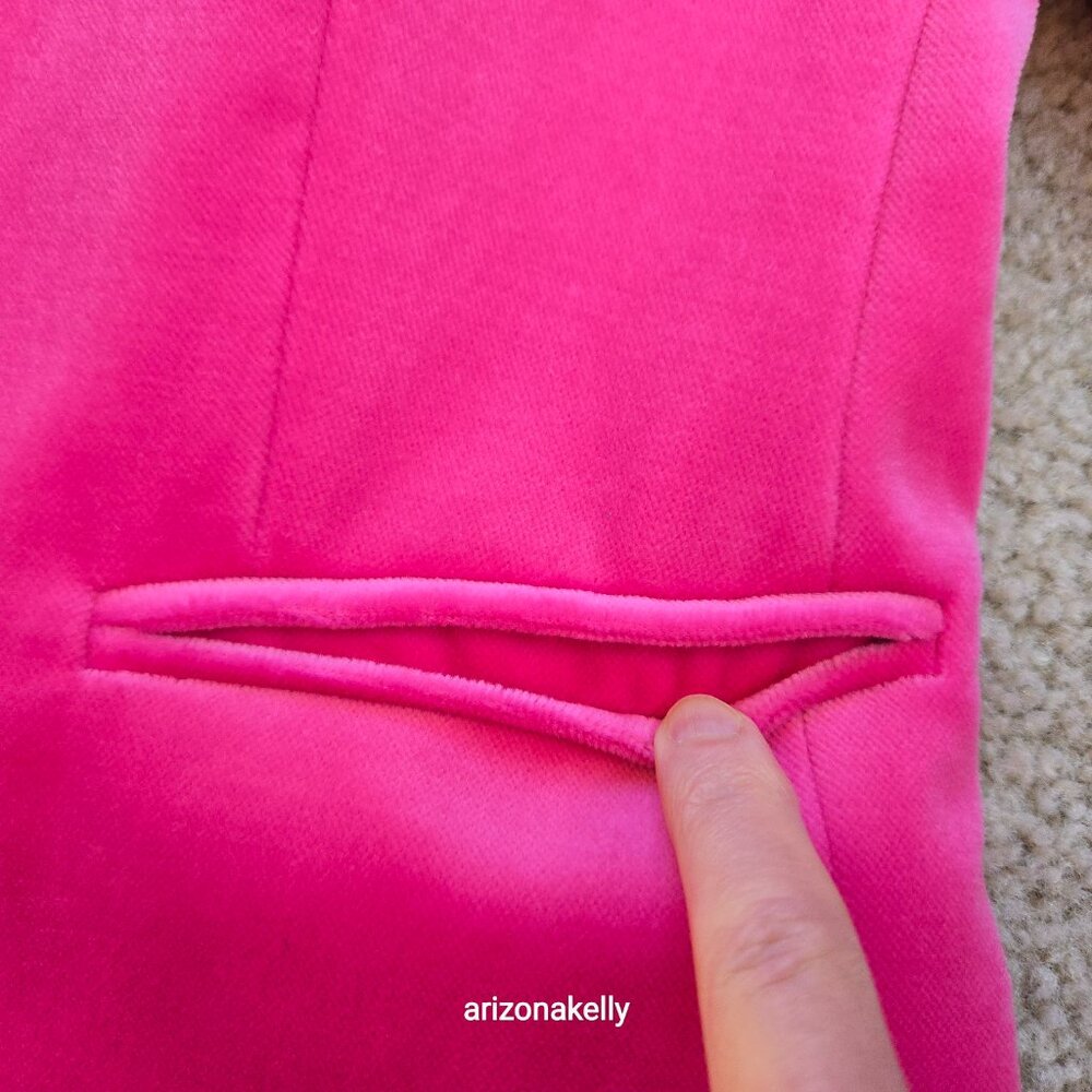 NWOT J. Crew Parke Velvet Blazer HOT PINK "Bright Begonia" - Picture 7 of 14